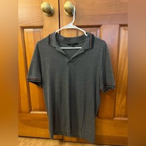 Gucci -Men’s Polo. Size Large. Cotton. Green and red web collar. Made in Italy.